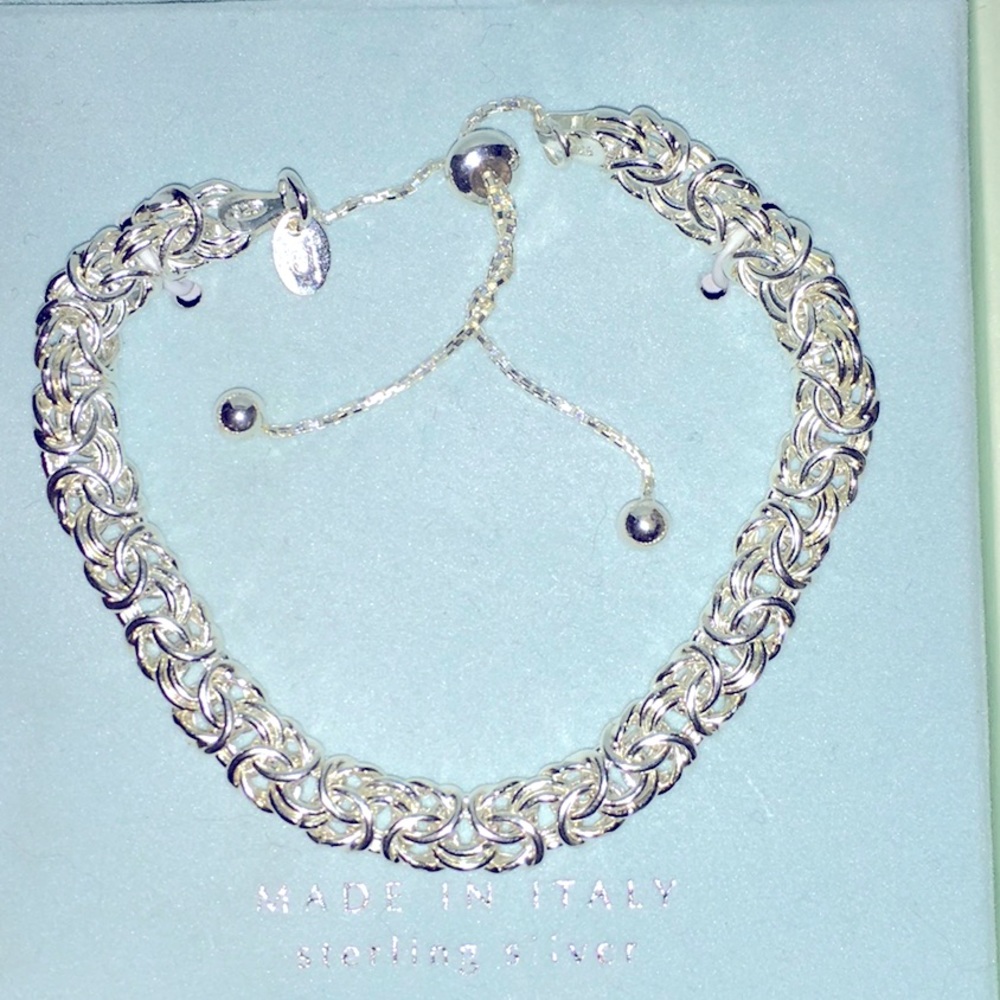 🍾🎄 NIB Sterling Silver Bracelet By Mia Fiore
